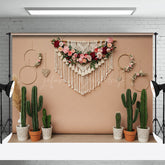 Lofaris Fresh Cactus Sweet Boho And Floral Wedding Backdrop